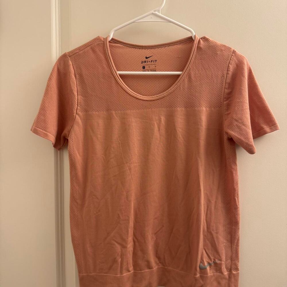 Nike pink dri fit top size